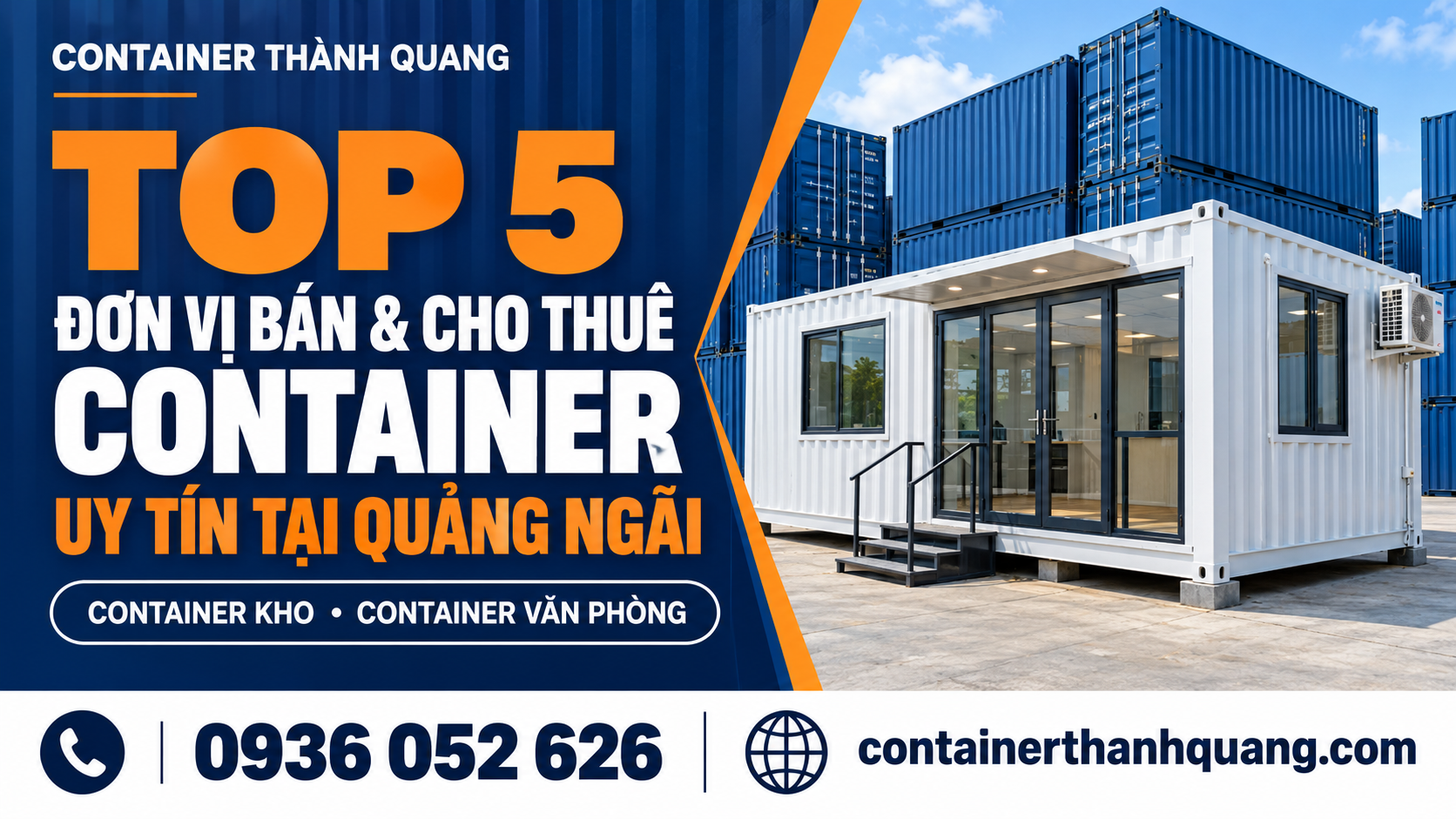 Top 5 đơn vị bán và cho thuê container uy tín tại Quảng Ngãi