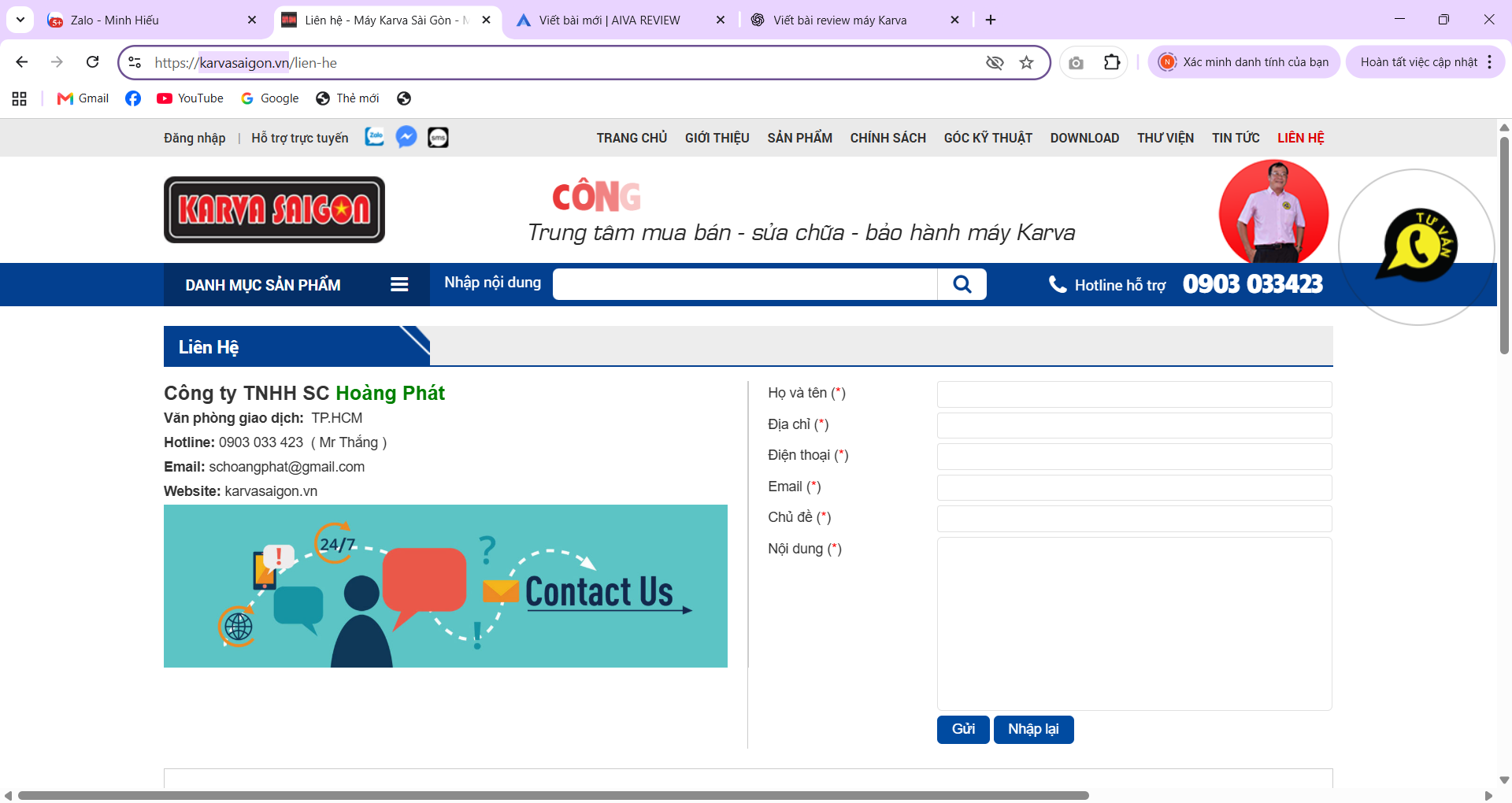 Top 5 Đơn Vị Mua Bán, Sửa Chữa, Bảo Hành Máy Karva Uy Tín Tại TP.HCM